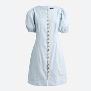 NWT J. Crew Stretch Viscose-Blend Button Front Mini Dress